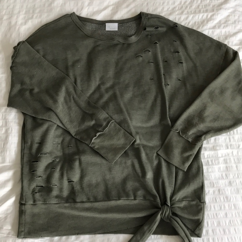 Distressed Green sweatshirt